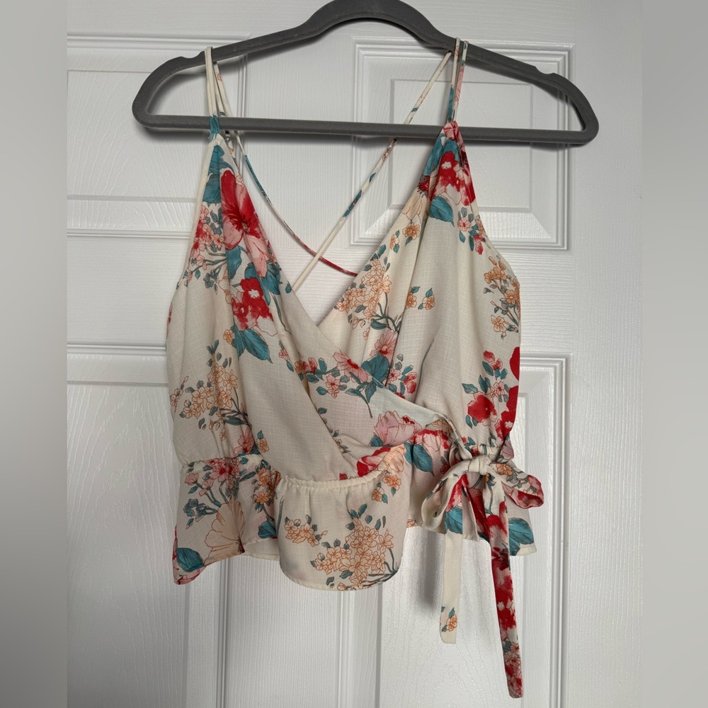 Floral Wrap Top